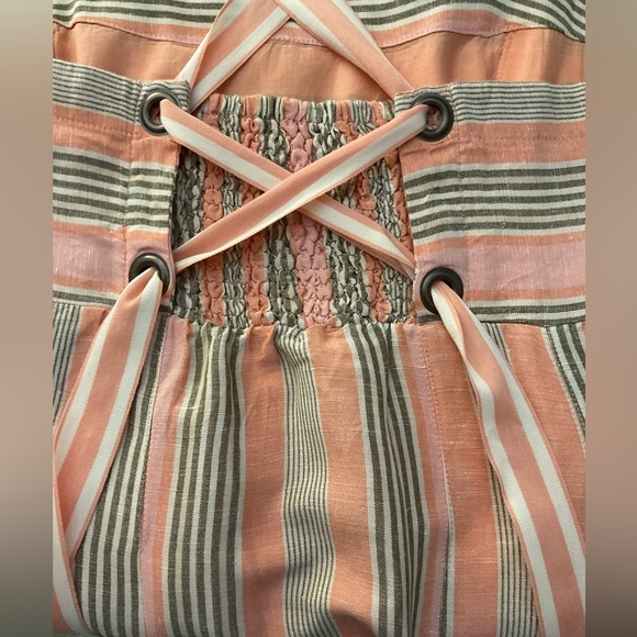 ANTHROPOLOGIE MAEVE SQUARE NECK TIE BACK A-LINE HALTER Maxie‎ DRESS ORANGE SZ 12 - Picture 13 of 16